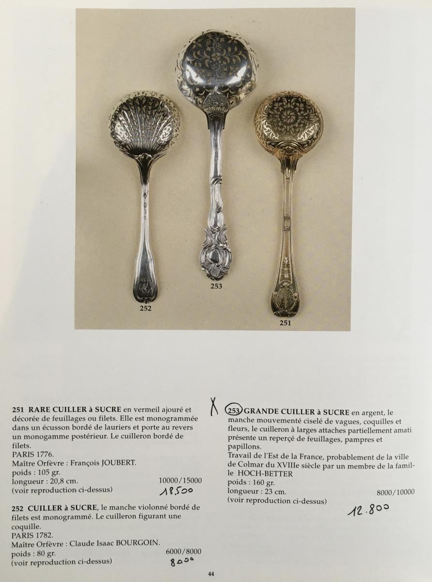 Saupoudreuse, Cuillère à Sucre, Argent, Paris, XVIIIè-photo-3