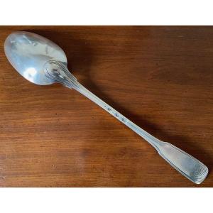 Stew Spoon, Silver, Shell Nets, Salins, 1772-1773