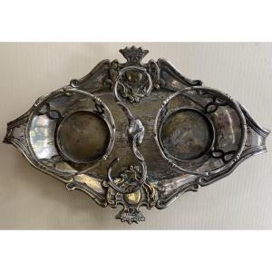 Huilier, métal plaqué, Argent