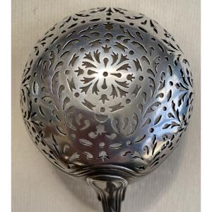 Cuillère à Sucre, Saupoudreuse, Argent, filets coquilles