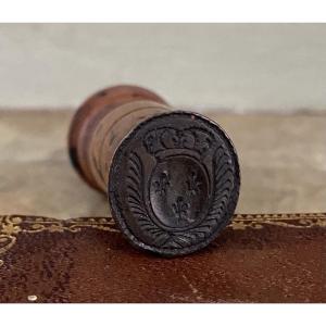 Sceau royal, buis tourné, armoiries, armes de France