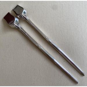 Bone Marrow Spoons, Bone Marrow Scoops, Salt Scoops, Silver
