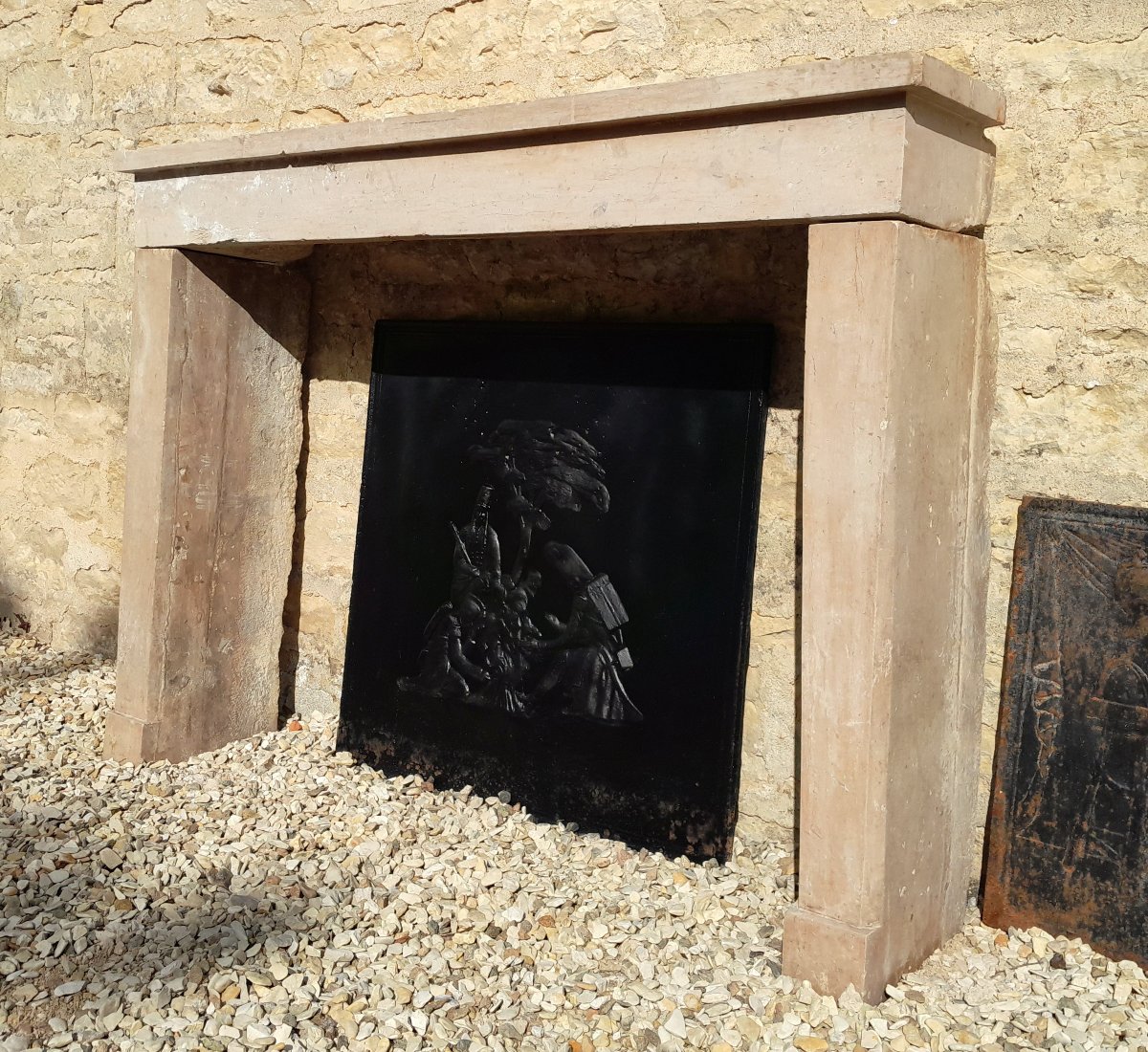 1800 Mantel In Burgundy Stone-photo-1