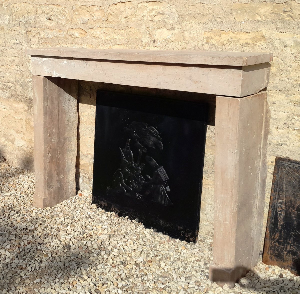 1800 Mantel In Burgundy Stone-photo-2