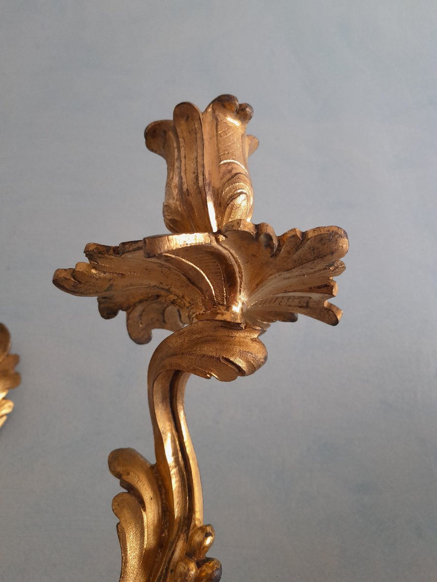 Pair Of 18th-century Three-light Wall Sconces-photo-2