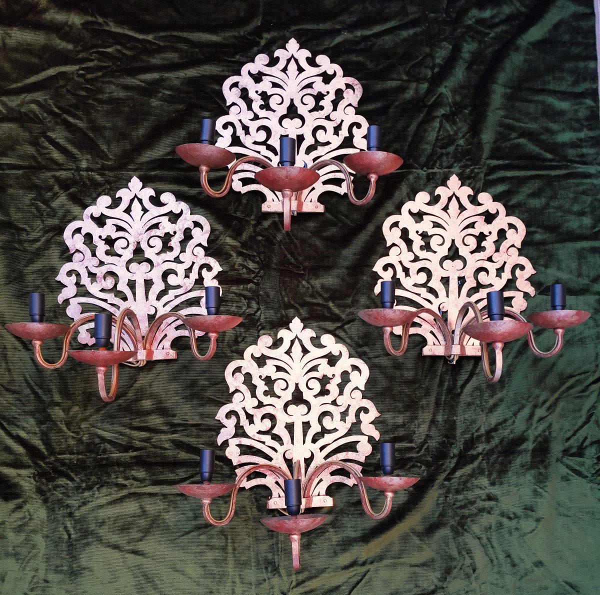 Suite de 4 Appliques Déco 50's
