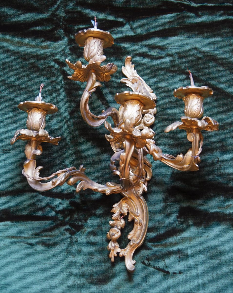 Pair Of Louis XV Period Sconces-photo-2