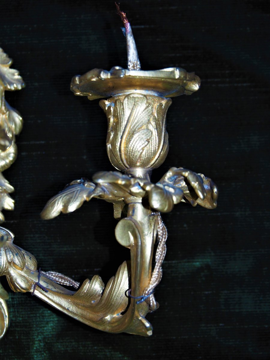 Pair Of Louis XV Period Sconces-photo-4