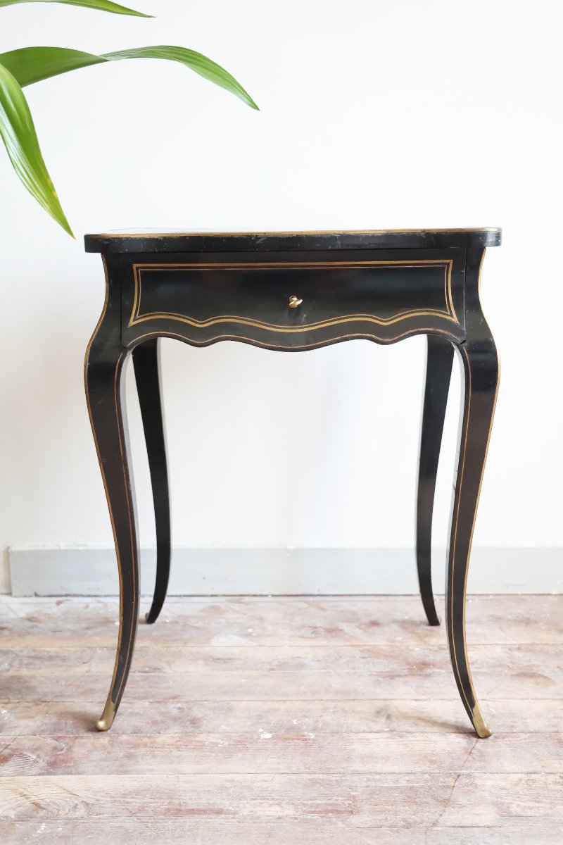 Charles-Guillaume Diehl (1811-1885) – Table de travail / coiffeuse en bois noirc – Napoléon III-photo-4