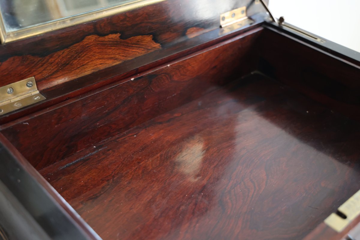 Charles-Guillaume Diehl (1811-1885) – Table de travail / coiffeuse en bois noirc – Napoléon III-photo-3