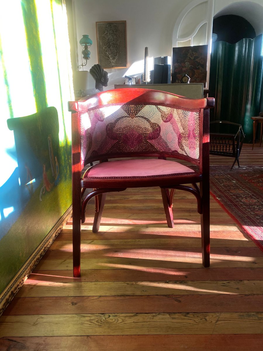 Pair Of Fischel Bentwood Armchairs – Early 20th Century – Fully Restored-photo-1