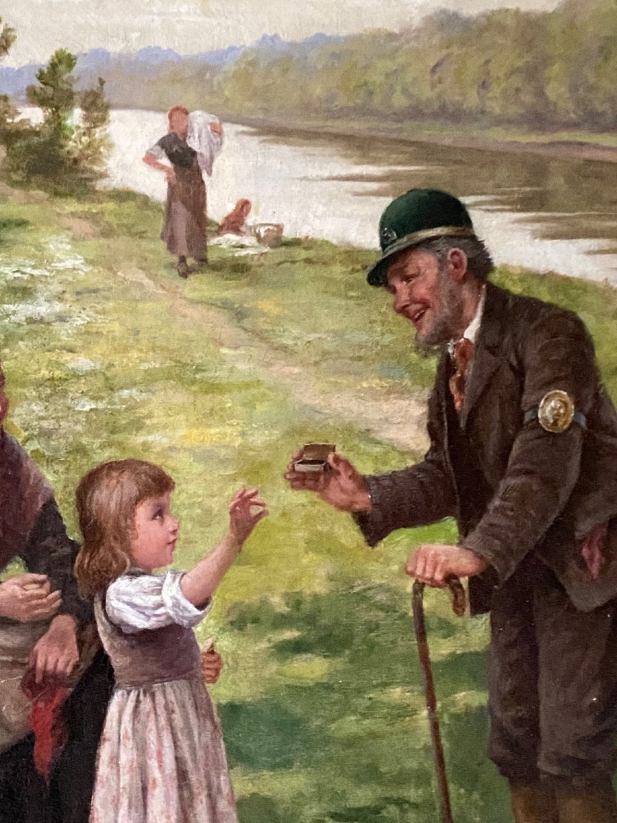 Auguste Besnou – « Une bonne prise » – Huile sur toile – Fin XIXe siècle-photo-3