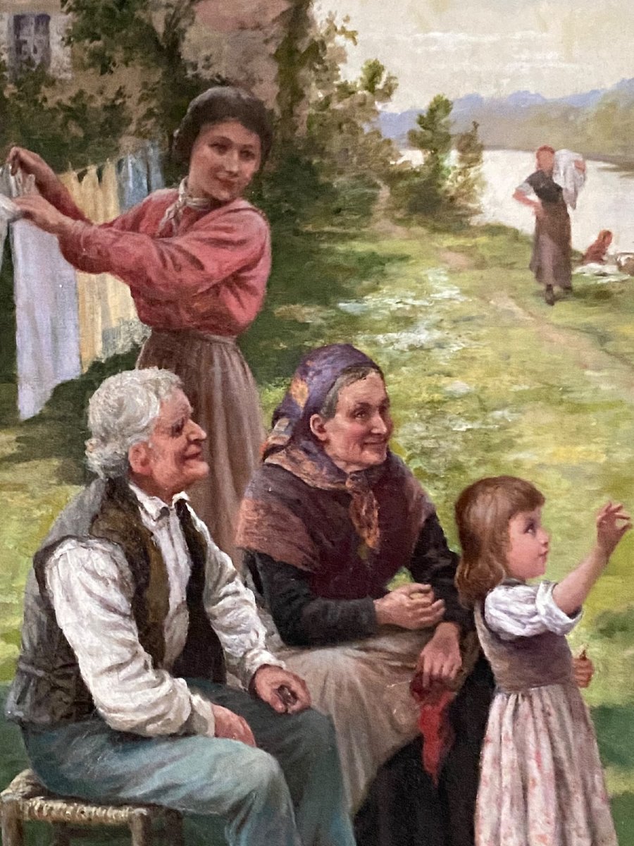 Auguste Besnou – « Une bonne prise » – Huile sur toile – Fin XIXe siècle-photo-4