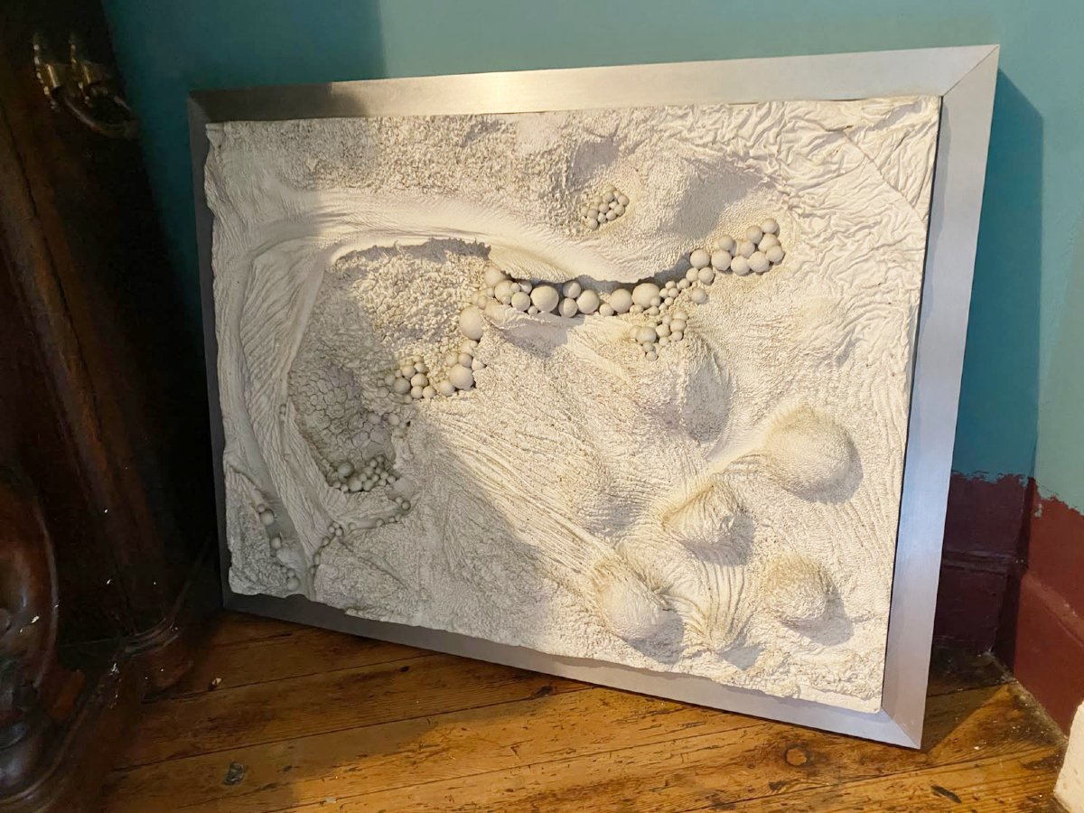 Gérard Simoen (born 1949) – *éclatement Blanc* – Plaster Painting-sculpture – 1972-photo-3