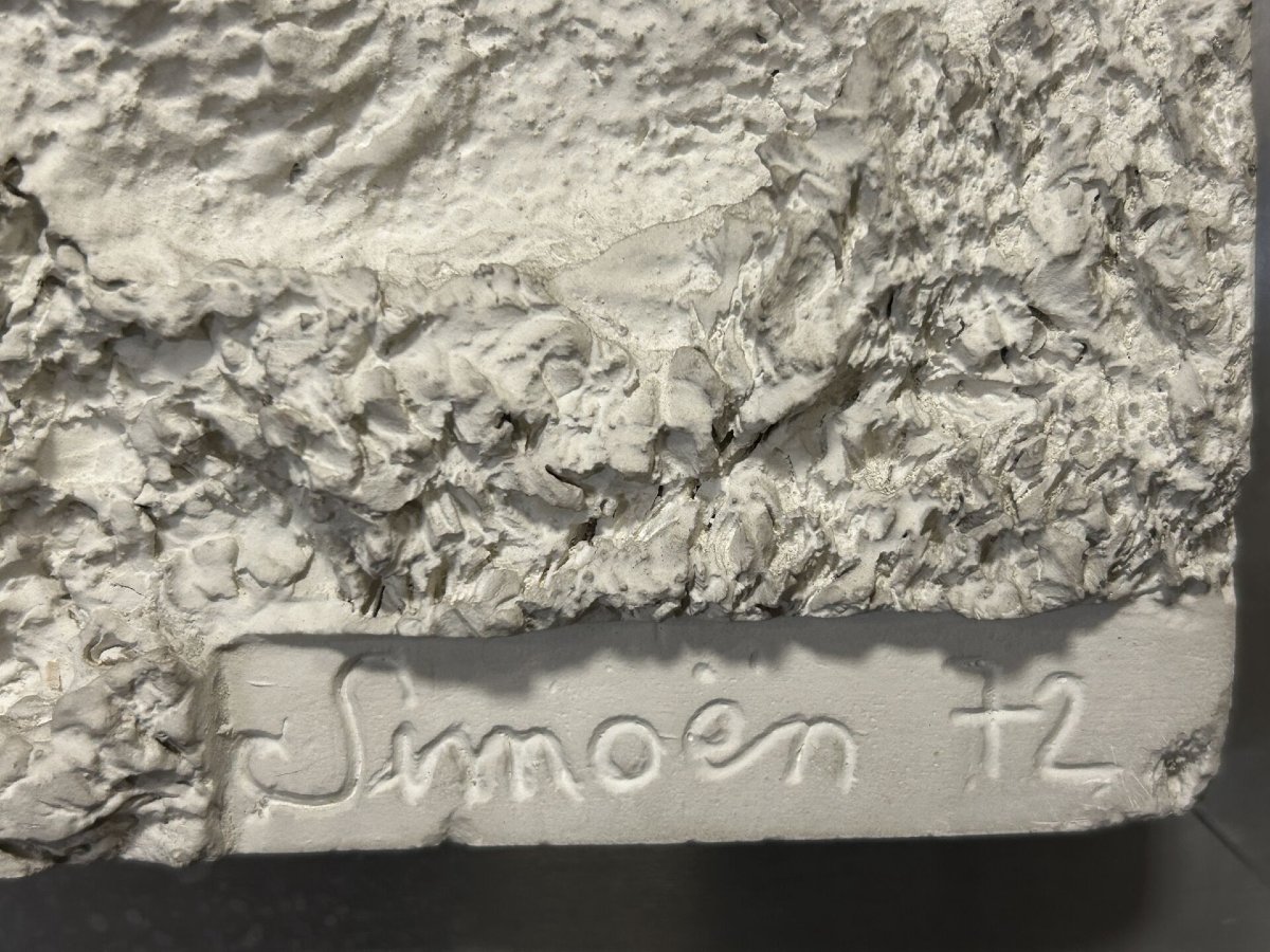 Gérard Simoen (born 1949) – *éclatement Blanc* – Plaster Painting-sculpture – 1972-photo-6