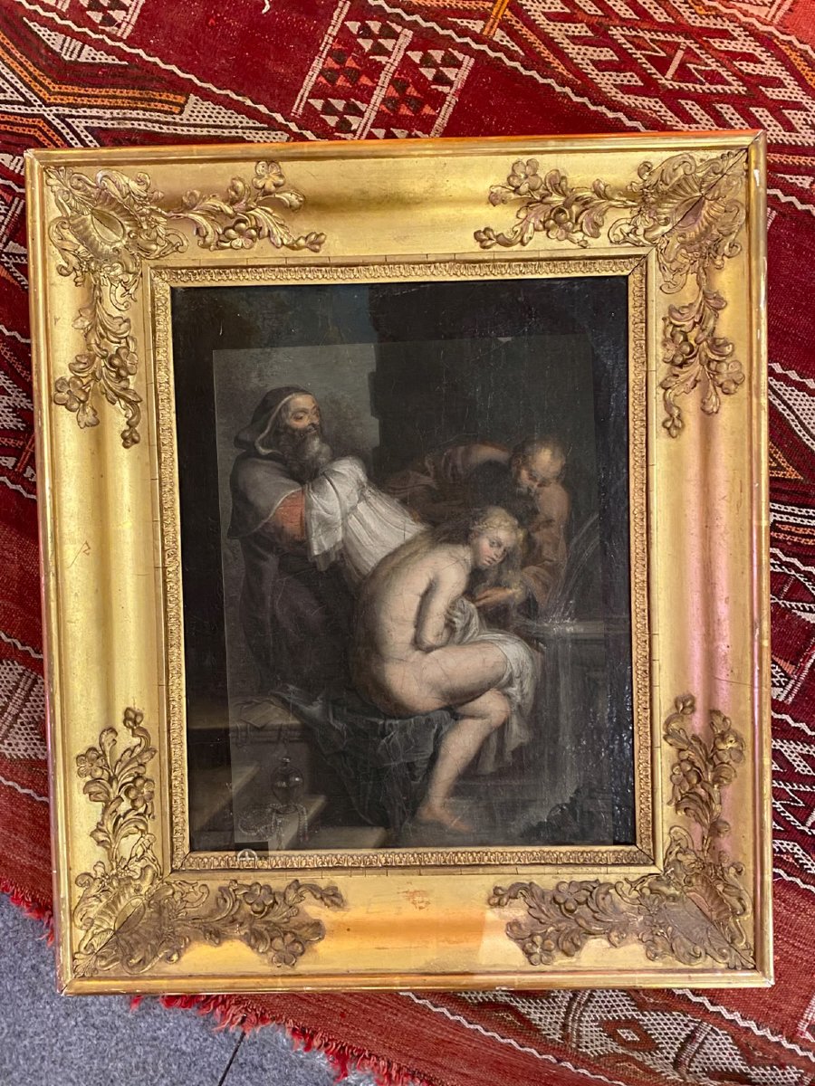 Suzanne And The Elders – 18th Century – After A Work By Peter Paul Rubens-photo-3