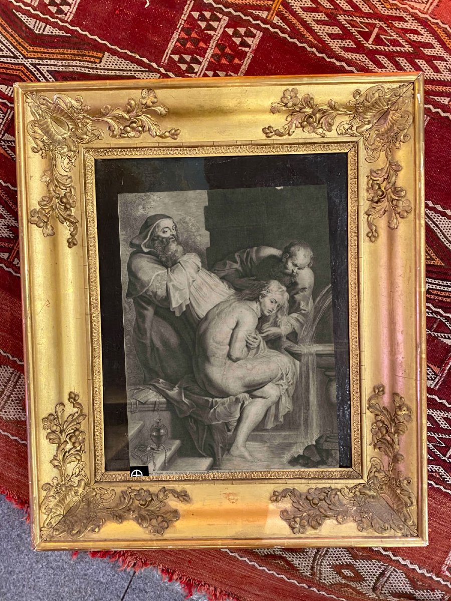 Suzanne And The Elders – 18th Century – After A Work By Peter Paul Rubens-photo-4