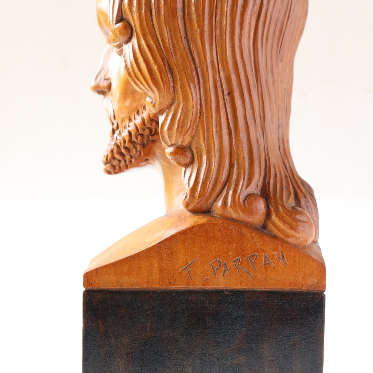 Ferdinand Parpan (1902–2004) – Buste du Christ en bois sculpté-photo-4