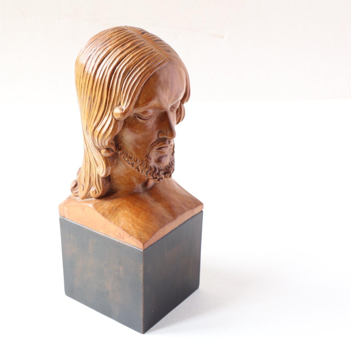 Ferdinand Parpan (1902–2004) – Buste du Christ en bois sculpté-photo-6
