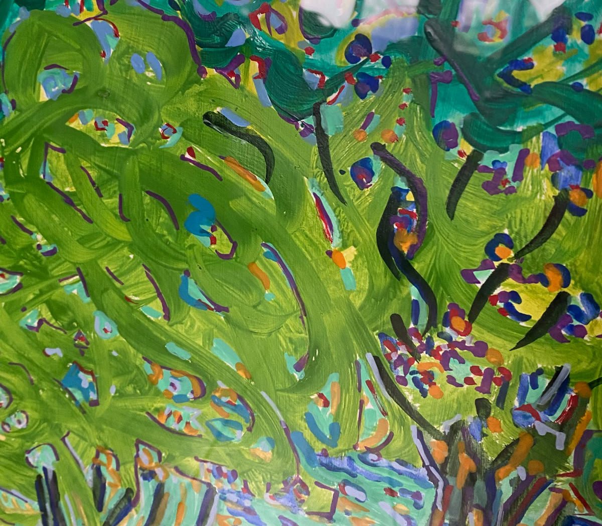 Jean-marie Toulgouat (1927–2005) – Garden – Oil On Bristol Board, 1982-photo-1