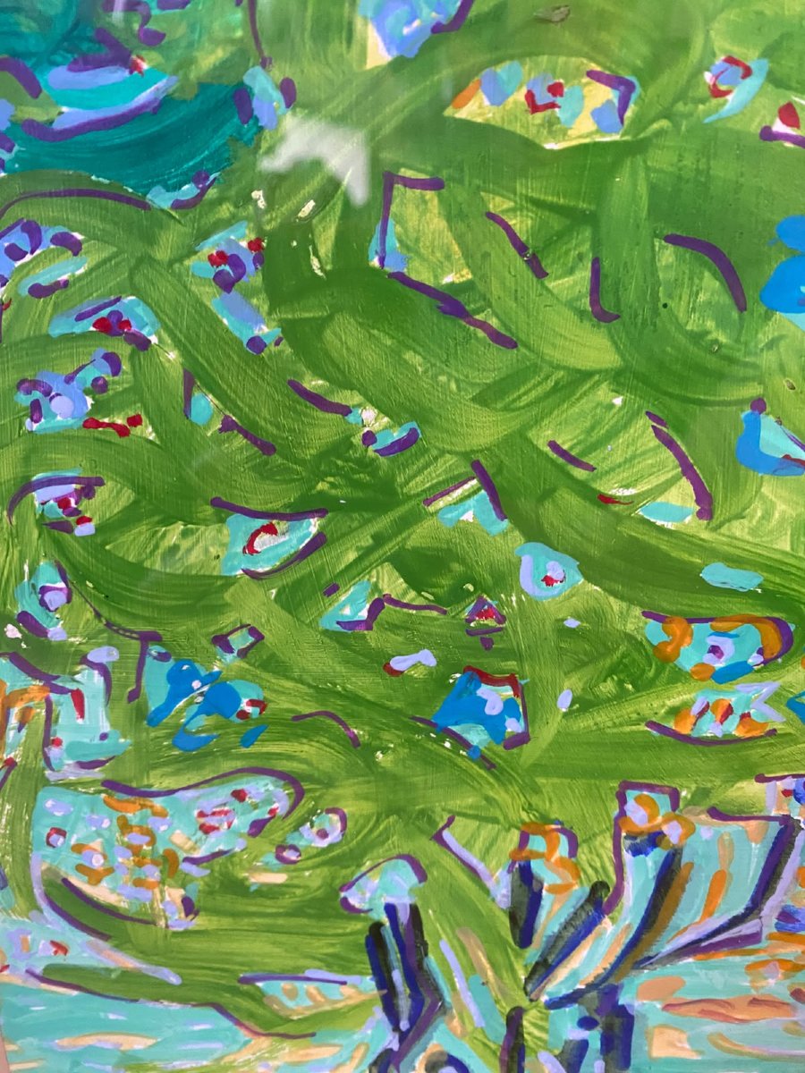 Jean-marie Toulgouat (1927–2005) – Garden – Oil On Bristol Board, 1982-photo-2