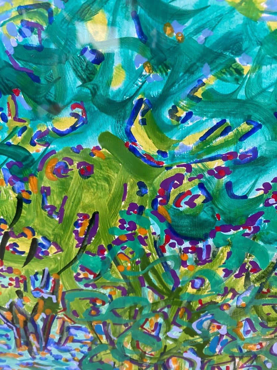 Jean-marie Toulgouat (1927–2005) – Garden – Oil On Bristol Board, 1982-photo-3