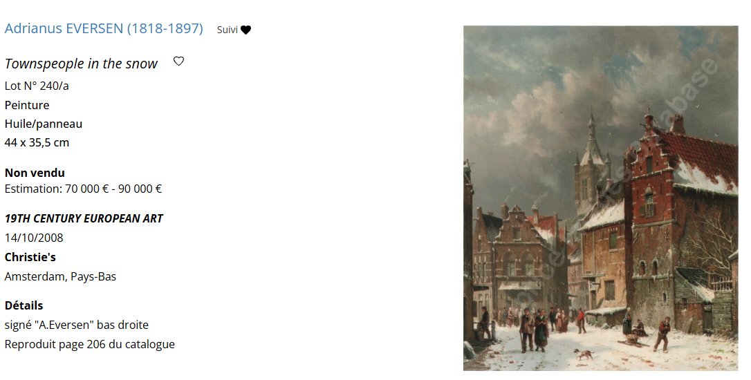 After Adrianus Eversen (1818–1897) – City Dwellers In The Snow – Oil On Canvas, Early 20th Century -photo-5