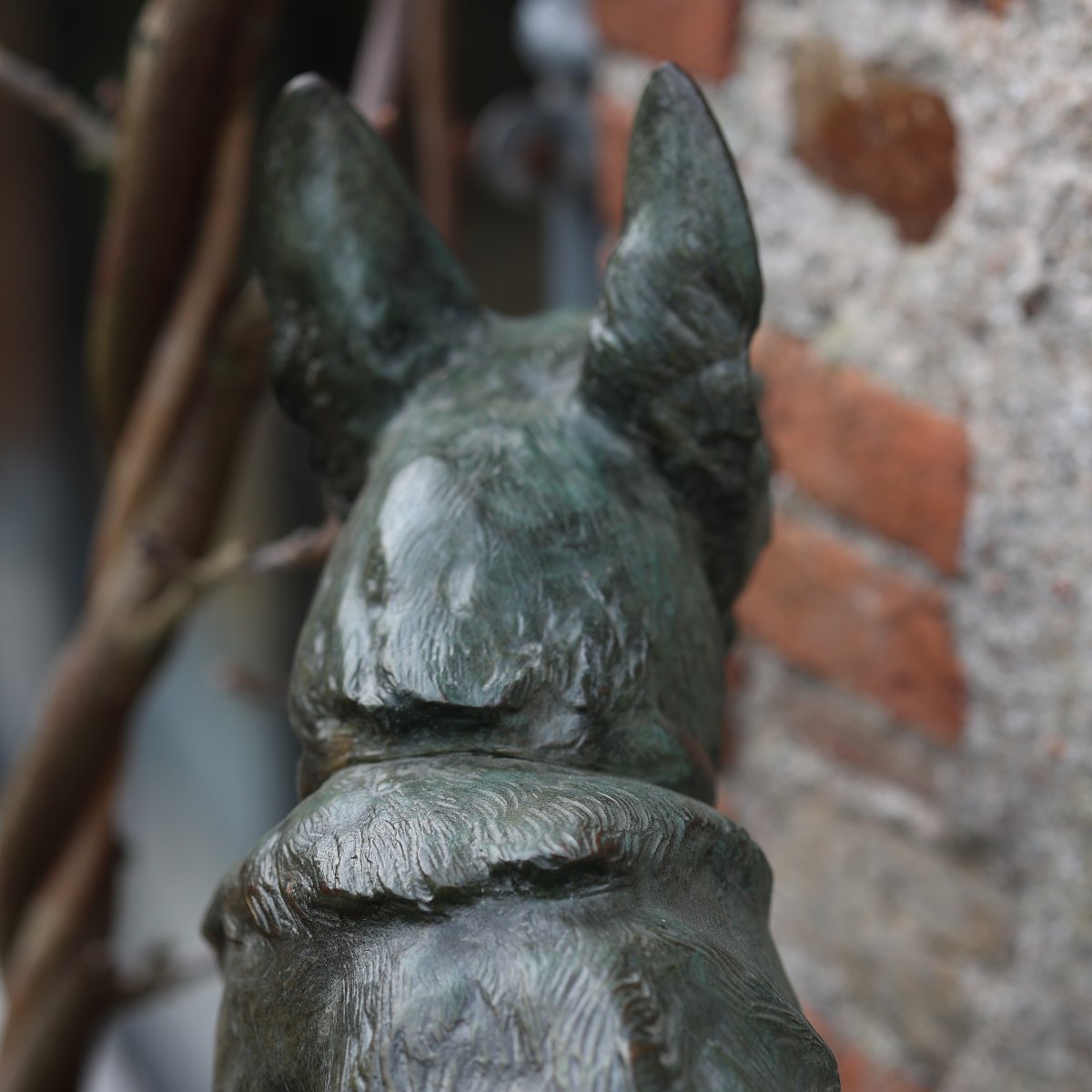 Thomas Cartier (1879-1943) – Grand bronze animalier représentant un chien de berger-photo-3