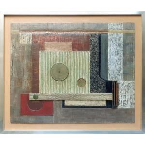 Serge Benoit – R1 – Abstract Bas-relief In Mixed Media