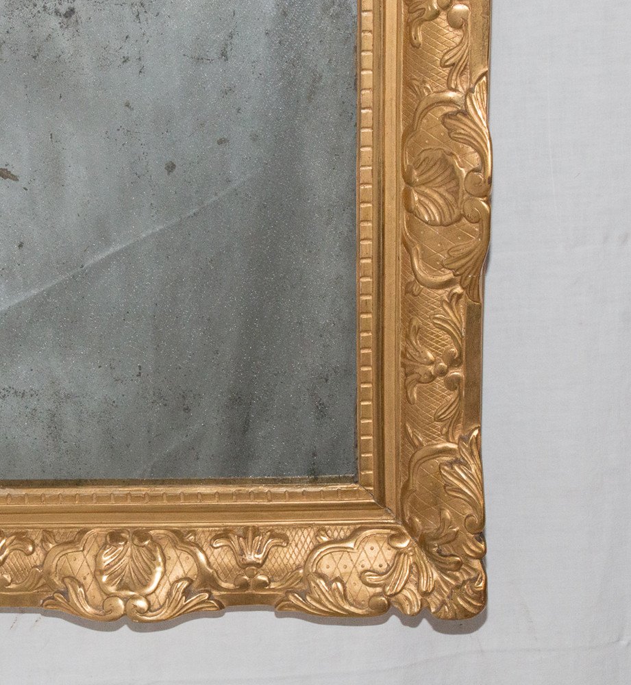 Miroir En Bois Sculpté et Doré début XIX -photo-1