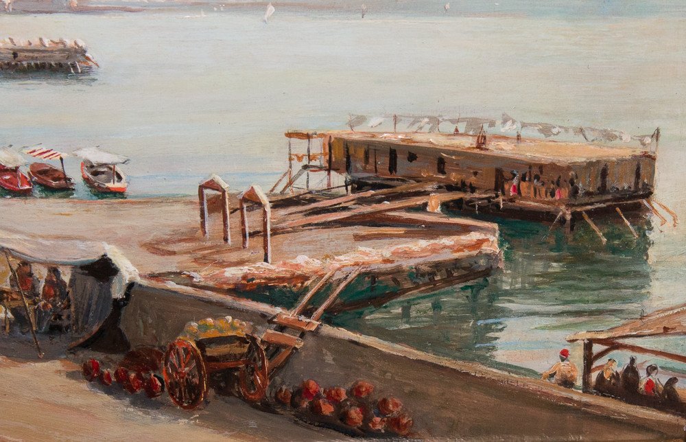 Naples Borgo Santa Lucia – Giacinto Gigante 1806-1876-photo-3