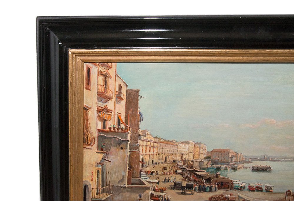 Naples Borgo Santa Lucia  Giacinto Gigante 1806-1876-photo-4