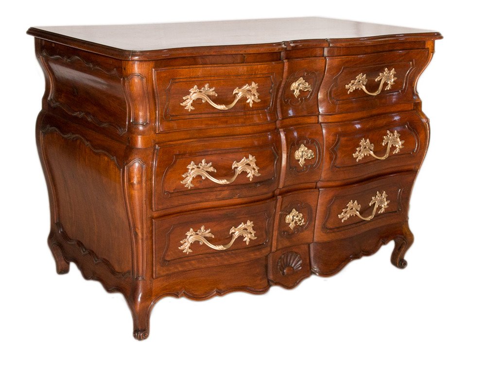 Commode Bordelaise En Noyer époque Louis XV-photo-2