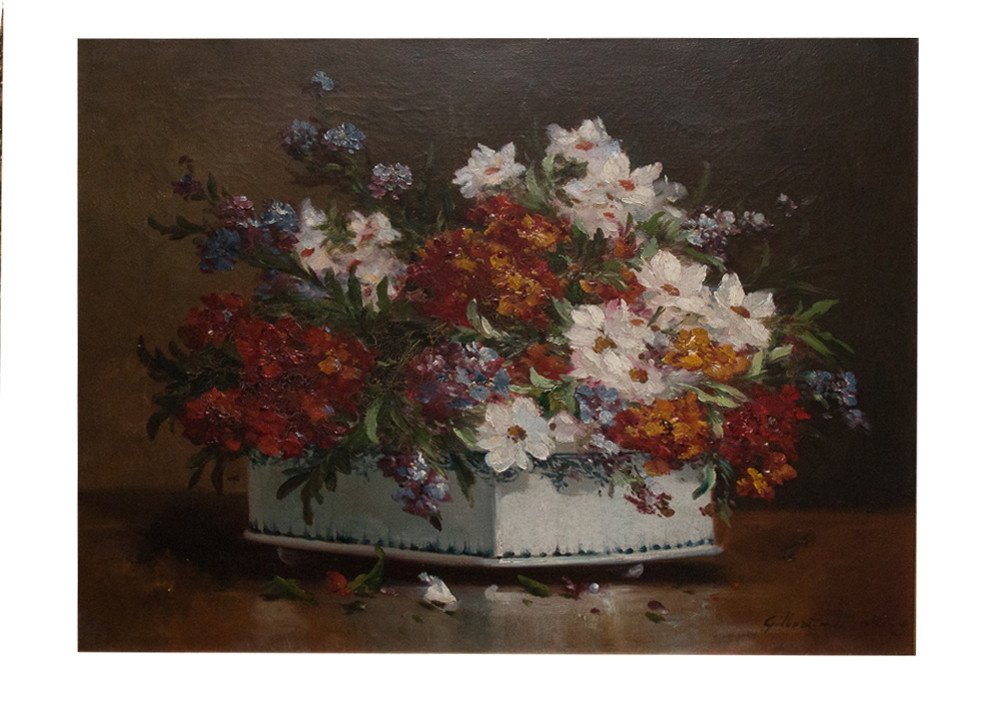 Nature Morte Bouquet De Fleurs Gilbert Charles Martin 1839-1905-photo-2