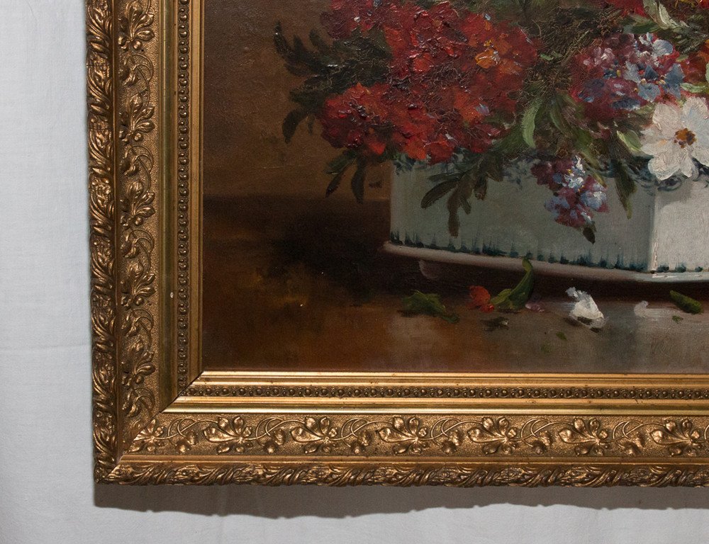 Nature Morte Bouquet De Fleurs Gilbert Charles Martin 1839-1905-photo-2
