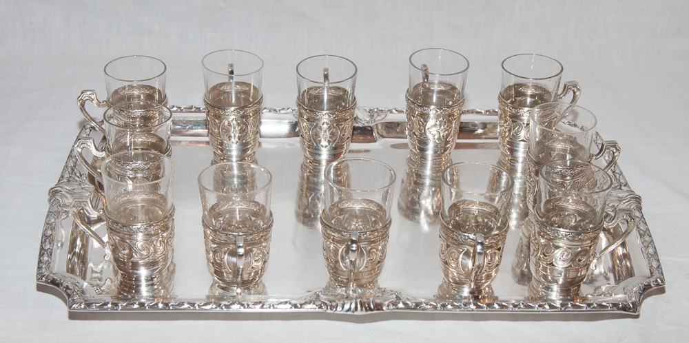 Service Liqueur Crystal And Silver Plated Gallia Early Twentieth Century-photo-4