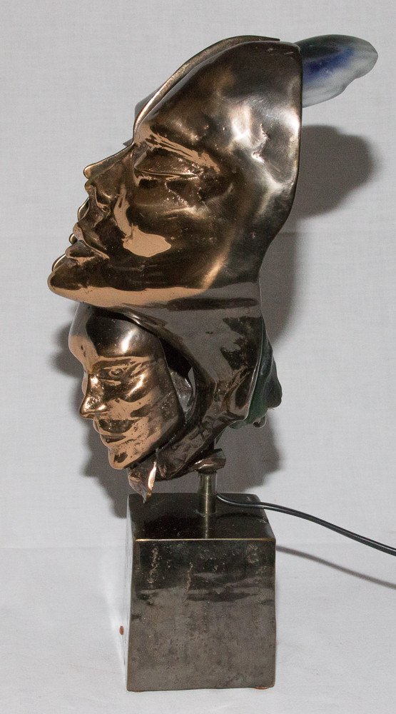 Lamp Sculpture By Yves Lohe 90s-photo-1