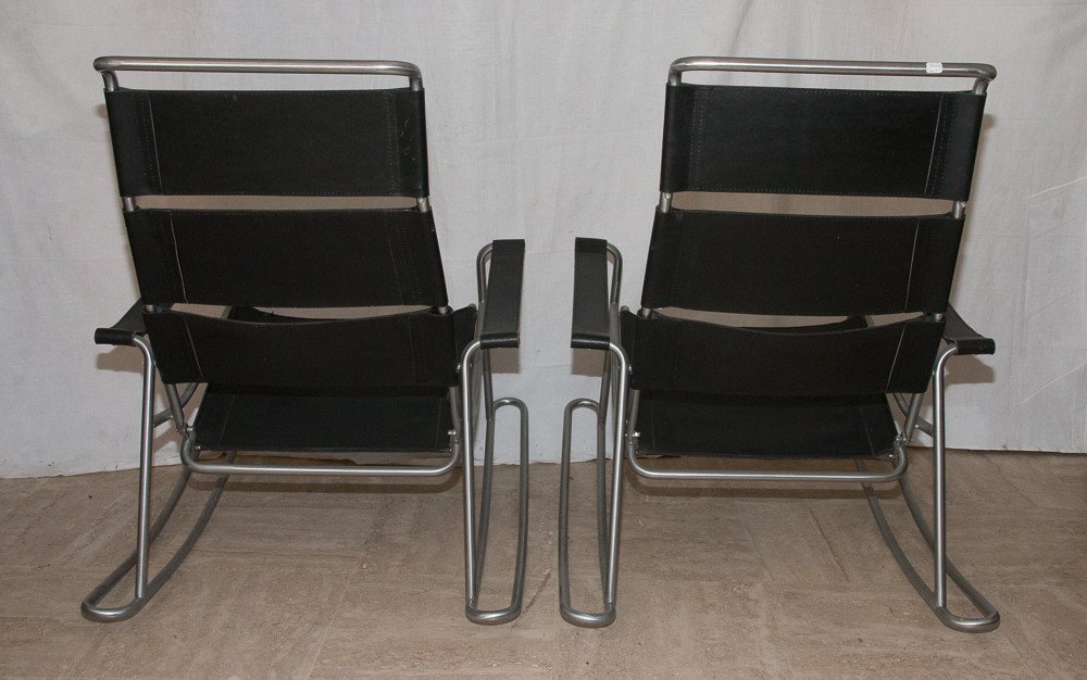 Paire de fauteuils à bascule Marcel Breuer 1950-photo-5