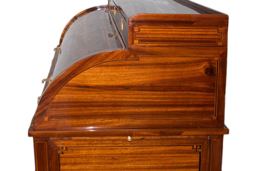 Cylinder Desk Louis XVI Pierre Mantel-photo-2