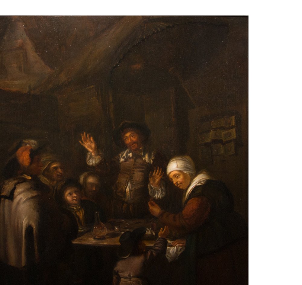 17th Century Flemish School Tavern Scene-photo-4