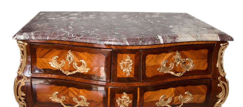 Commode D’époque Louis XV Estampillée L. Boudin -photo-1