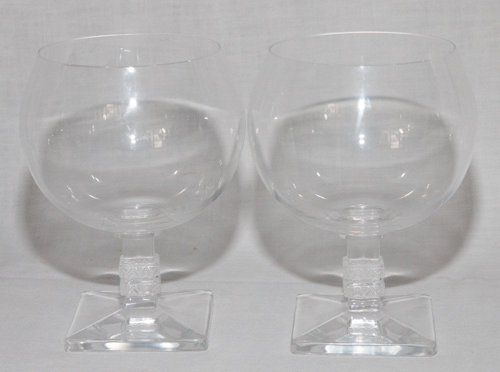 Series Of 6 Crystal Glasses Model Argos From Lalique-photo-3