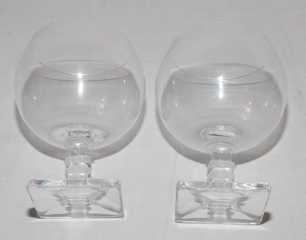 Series Of 6 Crystal Glasses Model Argos From Lalique-photo-3
