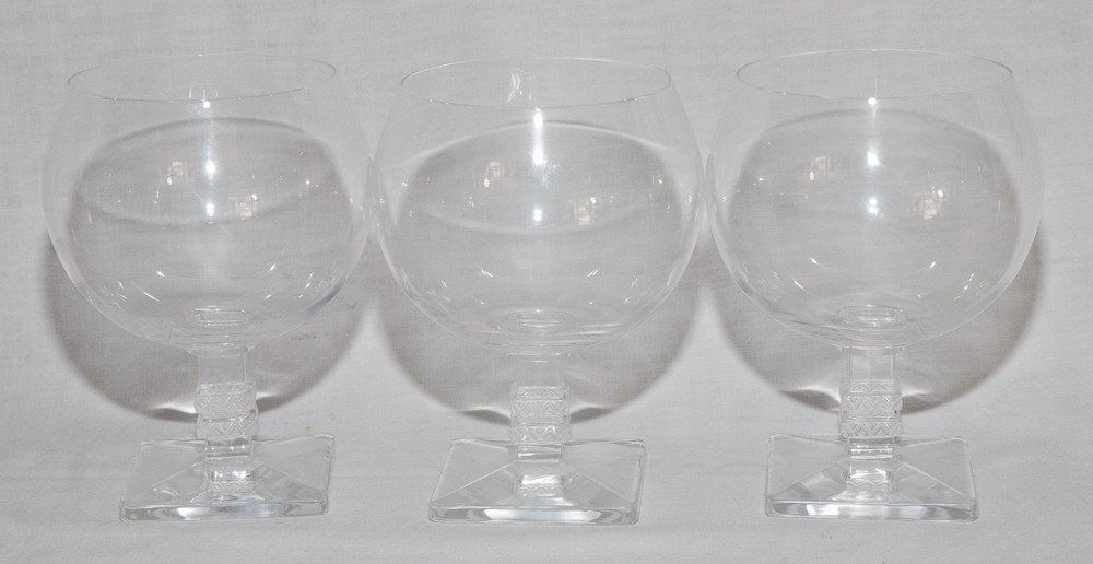 Series Of 6 Crystal Glasses Model Argos From Lalique-photo-5