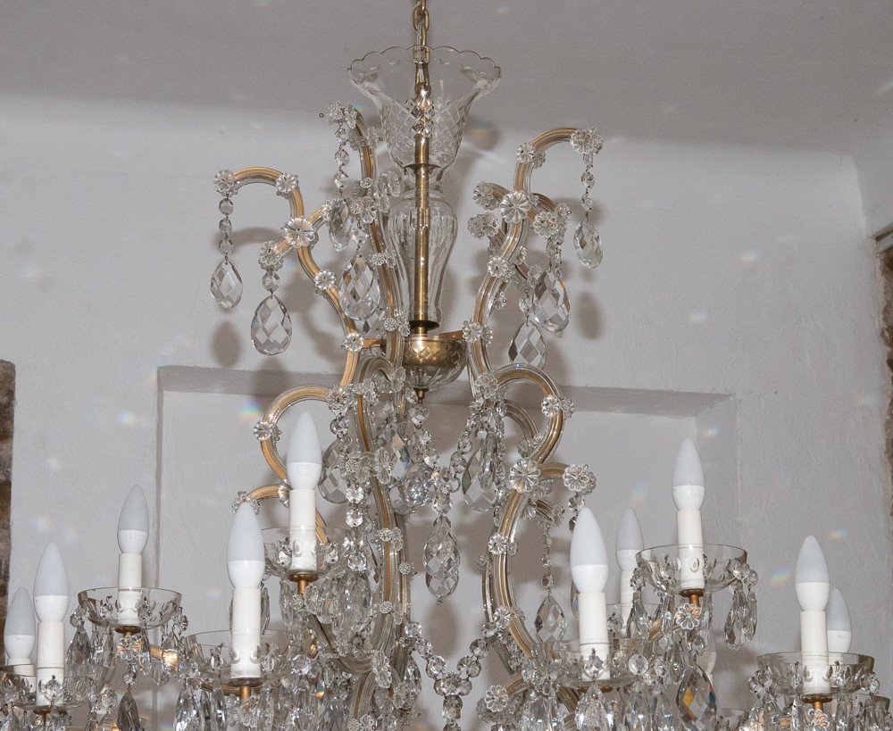 Maria Theresa Chandelier In Bohemian Crystal 1920s-photo-3