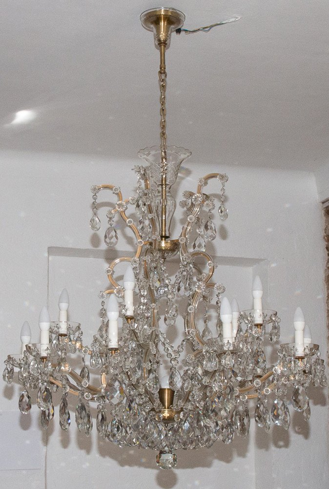 Maria Theresa Chandelier In Bohemian Crystal 1920s
