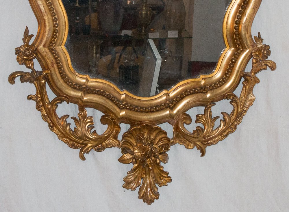 Miroir En Bois Doré  époque Napoléon III-photo-2