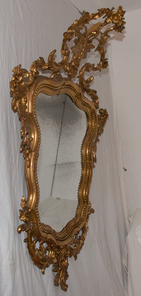 Miroir En Bois Doré  époque Napoléon III-photo-4