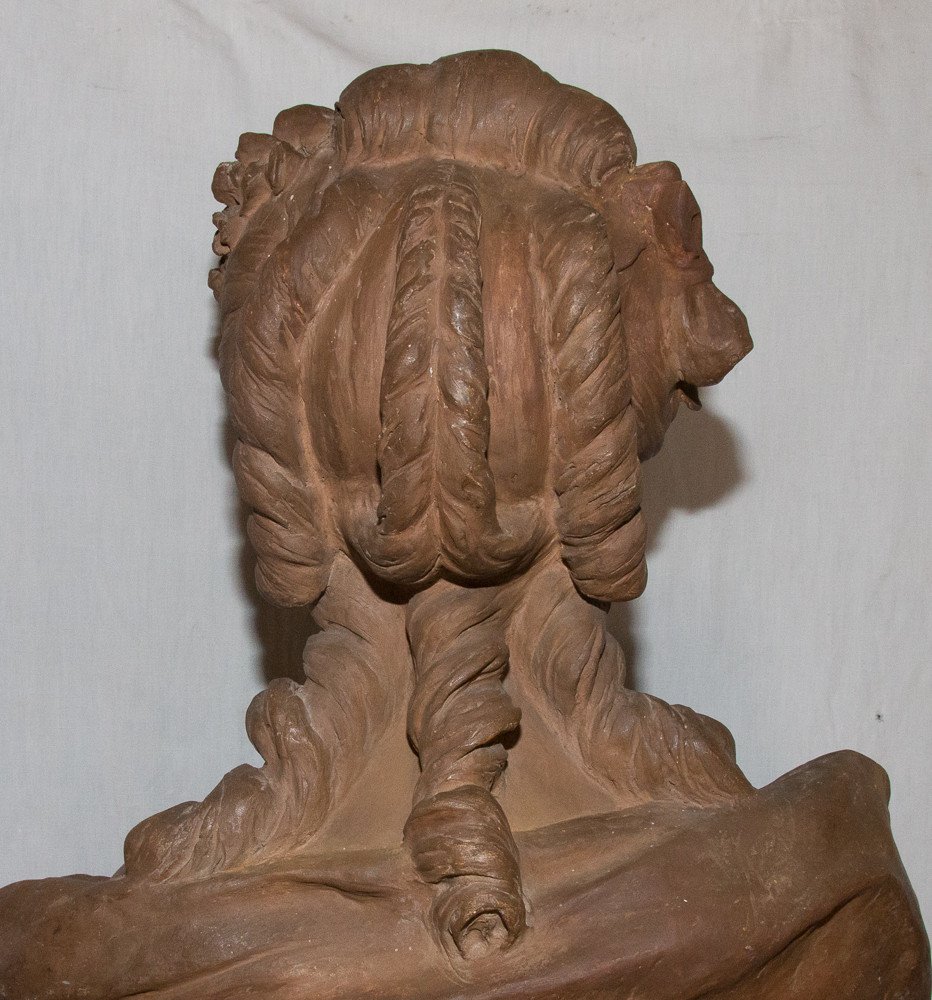 Marie Antoinette Buste En Terre Cuite B Feinberg Fin XIXe-photo-5