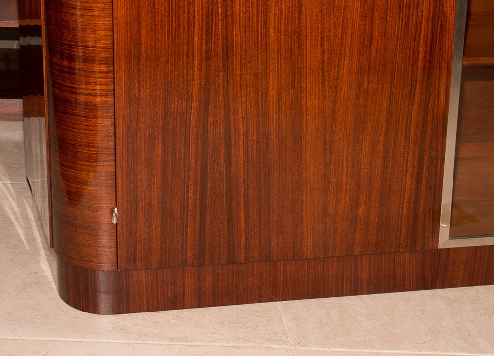  Bibliothèque En Palissandre époque Art Déco Circa 1930-photo-3